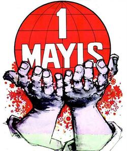 

1 Mayıs 1977 öncesinde 1 Mayıs İşçi Bayramı için hazırlanan, 