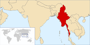 

Myanmar'ın harita üzerindeki konumu